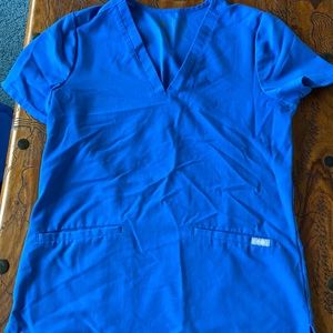 Figs Scrub Top Royal Blue XS